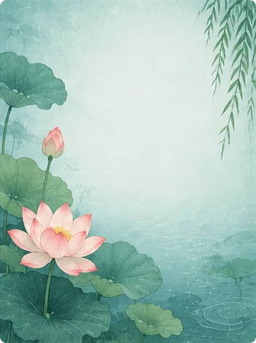 荷塘清韵卡片背景