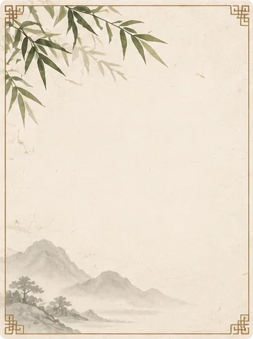 水墨山水卡片背景